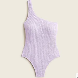J. Crew Textured one - shoulder one - piece
